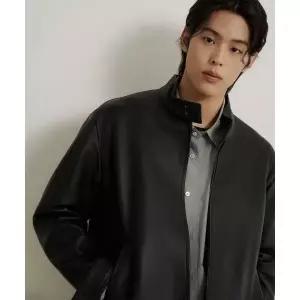 매장정품 BEANPOLE 빈폴 MEN 레더 해링턴 재킷 - 블랙 BC693ZC045 2024415