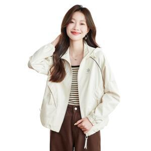 꾹상3 여성 가을 후드 차이나 재킷 캐주얼 코트