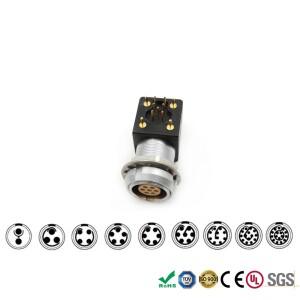 EXG 0B 2 3 4 5 6 7 8 9 핀 엘보 암 고정 소켓 인쇄 회로 용 개의 너트 PCB 리셉터클