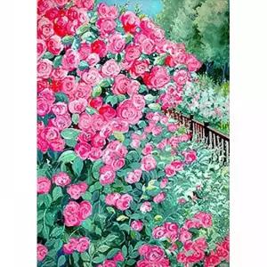 오너클랜 TBZ 장미정원 패브릭) 보석십자수 40x55 다이아몬드페인팅 풍경화보석십자수 비즈십자수