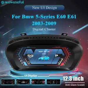 BMW 5 E60 E61 E63 E64 525D 2003-10 CCC CIC 차량용 12.3인치 LCD 디지털 계기판 계기판 패널 콕핏