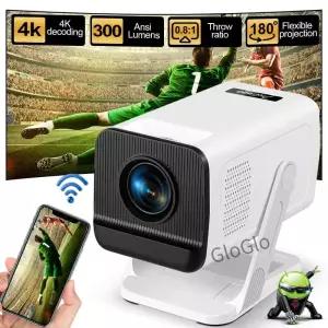 ThundeaL PG310 4K 안 300 ANSI WiFi6 BT5.4 단초점 휴대용 미니 홈시어터 야외 영화 PK HY320