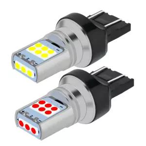 LED 3157 LED 전구 7443 W21/5W 7440 W21W WY21W T25 P27/7W 3156 P27W 자동차 테일 브레이크 라이트 자동