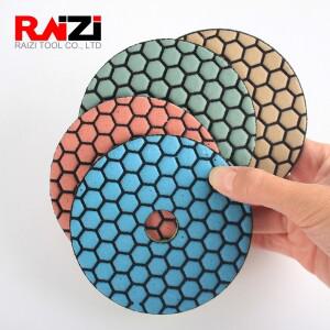 Raizi 1 Pc 4/5/7 인치 화강암 연마 샌딩 디스크 7 단계 콘크리트 대리석 건식 다이아몬드 패드 도구
