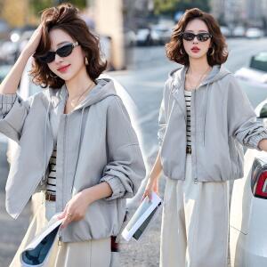 M2 여성 봄가을 후드 반코트 머랭이 캐주얼 트레이닝 점퍼 JEN