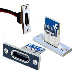 USB 충전 데이터 포트 C타입 방수 솔더 조인트 암 커넥터 잭