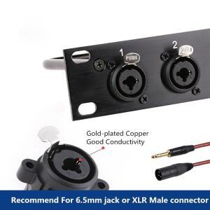 랙패치 패널 8 12 16 웨이 3 극 XLR 암 섀시 커넥터  스피커 오디오 케이블 용 1U 비행 케이스 마운트