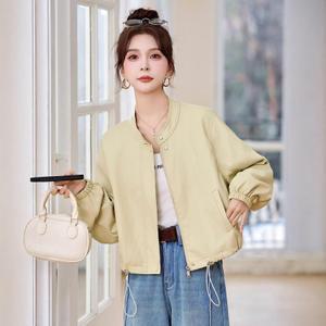 M4 여성 캐주얼한 차이나 가죽 코트 쇼트 봄 가을 재킷 이른 JEN