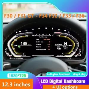 BMW F30/F31 GT-F34 F32/F33/F36 3/4 용 클러스터 대시보드 속도계 LCD 계기판 HUD 디지털 계기판