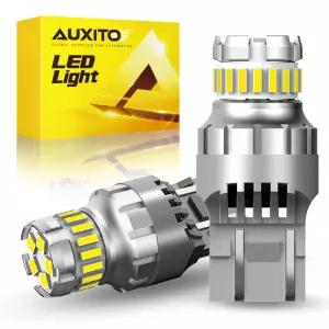 AUXITO 2Pcs 7443 W21/5W 7440 W21W LED 전구 Canbus 1156 1157 T20 T25 3157 슈퍼 밝은 역방향 러닝 라이