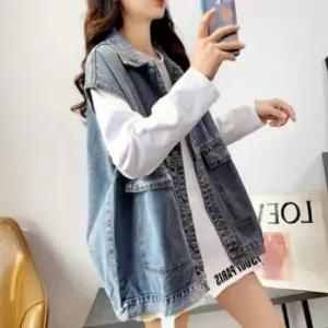 고퀄리티   LD 활용 청 데님 가능한 루즈핏 오버핏으로 조끼 다양하게 베스트