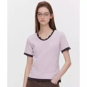마리끌레르 MARIE CLAIRE 도트 배색 레이어드 반팔티셔츠MAGBTS25MLV 400386
