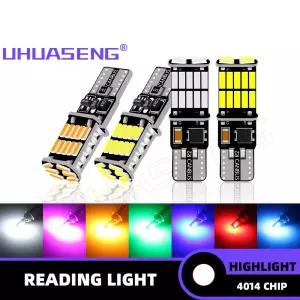 UHUASENG 2개입 T10 LED W5W 전구 H6W BA9S BAX9S BAY9S H21W 194 T4W 실내 주차 후미등 차량용 램프 신호