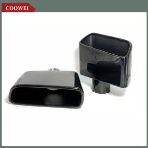 1 조각 사각 파이프 160MM/210MM 배기 머플러 팁 티타늄 블랙 스테인리스 304 스틸 자동차 배기 테일 파이