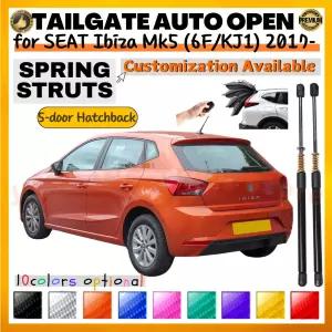 수량(2) SEAT Ibiza Mk5(6F/KJ1) 5도어 해치백 2017-현재 후면 테일게이트 부트 리프트용 스프링 트렁크 스