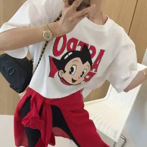 레고보이 레터링 프린팅 세미크롭 루즈핏 반팔티셔츠 (3color)