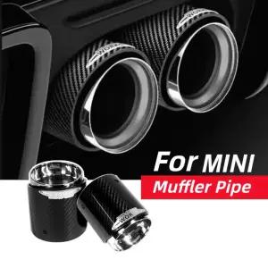1 Pcs 미니 쿠퍼 F54 F55 F56 F57 R60 R61 F60 R55 R56 R57 R58 R59 S JCW 탄소 배기 팁 파이프 자동차 액