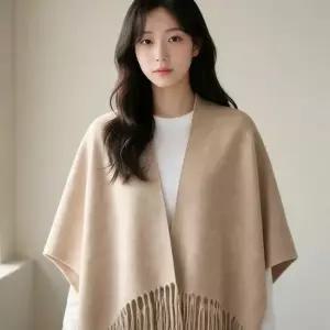 여성 머플러 케이프 숄 숄형 목도리 프린지 가을 겨울 출근룩 데일리 방한 용품