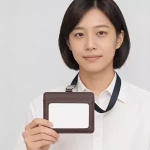 릴홀더 카드케이스 목걸이 사원증 홀더 사무실 학교 현장 목걸이줄 지갑용-WFQ7AQU