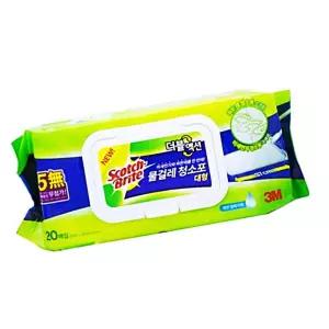 IKW8CAEFB BTM 더블액션 대형 20매입 37x20cm 청소패드 극세사패드 밀대패드 걸레패드 행주패드 청소포