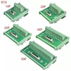 MDR SERVO SCSI 커넥터 14/20/36/50 핀 암 플러그 블록 브레이크 아웃 터미널 보드 어댑터 1 개