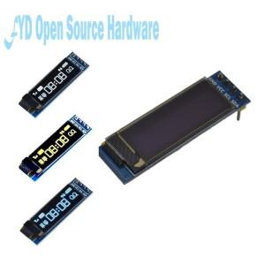 0.91 인치 128x32 IIC 화이트/블루 OLED 디스플레이 DIY 모듈 SSD1306 드라이버 3.3V 5V