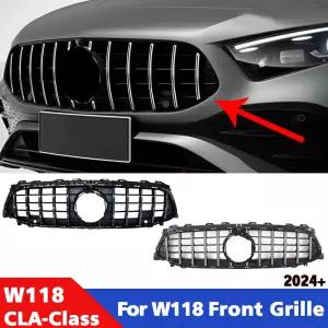 메르세데스 CLA 200 220 260 C118 2025용 GT 레이싱 스타일 프론트 그릴 범퍼 커버 공격적인 스타일 업그레