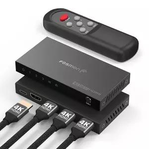 Fosmon 3X1 HDMI 스위치(리모컨 포함)(4K60Hz) - 블랙
