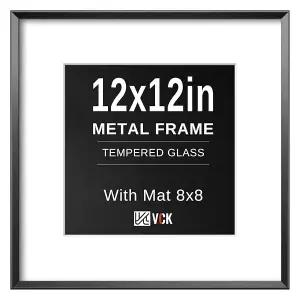 VCK 12 x 12 블랙 사진 프레임 벽 매트 마감 8 x 8 사진 알루미늄 정사각형