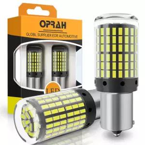 2pcs Canbus 1156 BA15S PY21W P21/5W 1157 BAY15D T20 7443 자동차 Led 전구 전면 후면 회전 신호 브레이