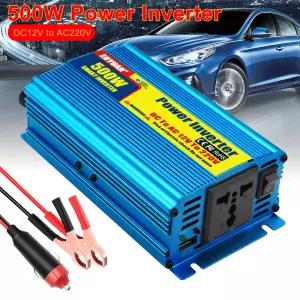500W 자동차 전원 인버터 배터리 변환기 S RV 트럭 트레일러 자동 전원 공급 장치 인버터 DC 12V에서 AC 22