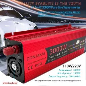 인버터 자동차 홈 디지털 디스플레이 전력 변환기 DC 12V 24V AC 220V 1600 W 2200 W 3000W