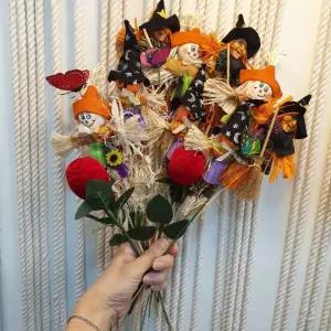 정원 소품 허수아비 할로윈 마녀 인테리어 호박 화분 분갈이 봄 소품 밭 파티 인테리어 할로윈 농원 추수