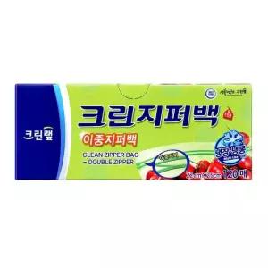 [온라인 전용] 이중 지퍼백 22cmx25cm(중) 120매