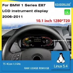 로드온라인 LCD 디지털 계기판. BMW 1 E87 2004-2011 10.1인치 1280720한 속도계