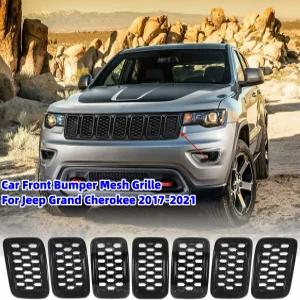 Jeep Grand Cherokee 2017 2018 2019 앞 범퍼 그릴 허니컴 메쉬 그릴 커버 트림 장식