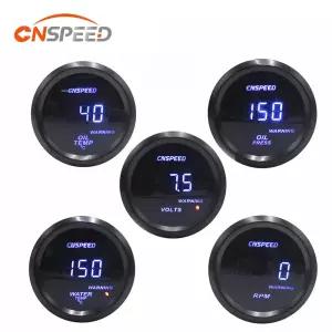 CNSPEED 2 52mm 자동차 디지털 부스트 게이지 PSI 수온 오일 온도 오일 압력 게이지 전압계 타코미터 Rpm