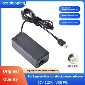 사각형 USB 노트북 충전기 전원 어댑터 레노버 씽크패드 요가 13 X250 X260 G500 G405 X1 카본 E431 E531 T440s 용 20V 3.25A 65W