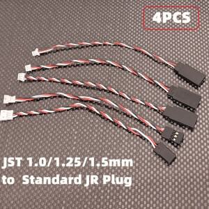 JST 1.0mm 1.25mm 3핀 암수 표준 JR 서보 플러그 연장 변환 케이블 미니 수신기 와이어