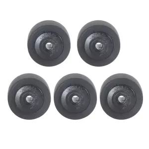 5Pcs 검은 고무 베어링 롤러 가이드 풀리 베어링 휠 핀치 롤러 오디오 라디오 테이프 레코더 액세서리