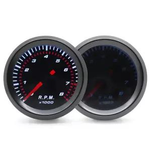 2인치 52mm 범용 스모크 자동 타코미터 화이트 LED 0-8000 RPM 게이지 자동차 미터 (1-8기통 차량용)