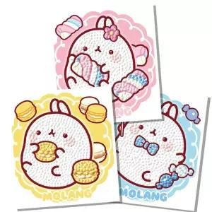 몰랑이 마카롱 (3종) (스티커) 보석십자수 형십자수 이십자수 굿즈 이즈 캐릭터 애니메이션 만화