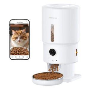 카메라가 장착된 자동 고양이 사료 공급기 5G WiFi 타이밍 시야가 있는 1080P HD 비디오 1 15끼 식사 99인