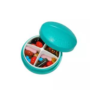 리빙가드 휴대용 약통 (알형 4칸) 케이스 알통 보관함 일주일 비타민 영양제통