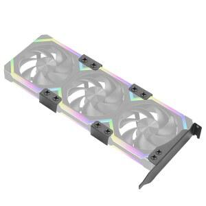 YAODHAOD 듀얼 팬 마운트 랙 PCI 슬롯 브래킷 9cm/12cm 컴퓨터 라디에이터 홀더 그래픽 카드