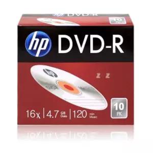 HP 공디스크 DVD-R 16X4.7GB 10P브이디 DVDR DVD 저장용DVD 장치 DVD시 씨디