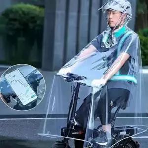오토바이 우의 스쿠터 우의 라이딩 바이크 방수 비옷 남녀공용 배달용 판초형 성인용 넉넉한 자전거 전기