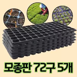 모종 트레이 모종판 육묘판 72구 5개 이식 고추 수박 상추 들깨 플라스틱화분 판세트