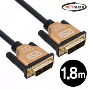 NETmate DVI D 싱글링크 케이블 Gold Metal 1.8m
