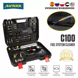 AUTOOL C100 자동차 연료 인젝터 청소 기화기 시스템 TWC 흡기 매니폴드 스로틀 바디 배기 파이프 플러싱